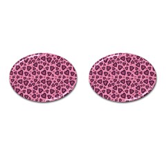 Leopard Heart 03 Cufflinks (oval) by jumpercat