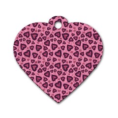 Leopard Heart 03 Dog Tag Heart (two Sides) by jumpercat