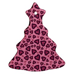 Leopard Heart 03 Christmas Tree Ornament (Two Sides)
