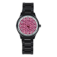 Leopard Heart 03 Stainless Steel Round Watch by jumpercat