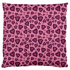 Leopard Heart 03 Large Flano Cushion Case (one Side) by jumpercat
