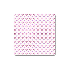 Pixel Hearts Square Magnet by jumpercat