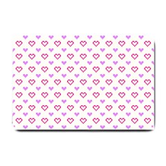 Pixel Hearts Small Doormat  by jumpercat