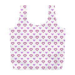 Pixel Hearts Full Print Recycle Bags (l)  by jumpercat