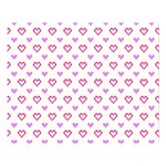 Pixel Hearts Double Sided Flano Blanket (Large)  80 x60  Blanket Front