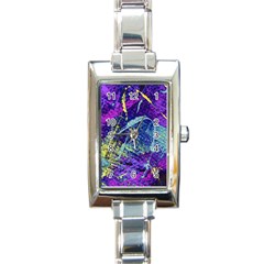 Ink Splash 01 Rectangle Italian Charm Watch by jumpercat