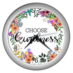 Choose Kidness Wall Clocks (silver)  by SweetLittlePrint