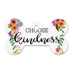 Choose Kidness Dog Tag Bone (two Sides) by SweetLittlePrint