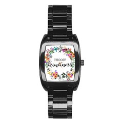 Choose Kidness Stainless Steel Barrel Watch by SweetLittlePrint