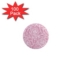 Pink Peonies 1  Mini Magnets (100 Pack)  by NouveauDesign