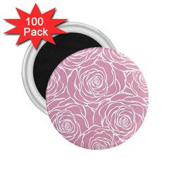 Pink Peonies 2 25  Magnets (100 Pack)  by NouveauDesign