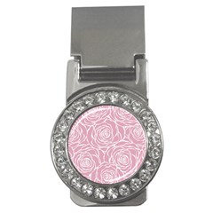 Pink Peonies Money Clips (cz)  by NouveauDesign