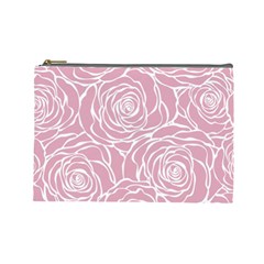 Pink Peonies Cosmetic Bag (large)  by NouveauDesign