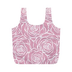 Pink Peonies Full Print Recycle Bags (m)  by NouveauDesign
