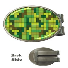 Tetris Camouflage Forest Money Clips (oval)  by jumpercat