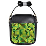 Tetris Camouflage Forest Girls Sling Bags Front