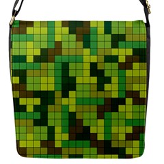 Tetris Camouflage Forest Flap Messenger Bag (s) by jumpercat