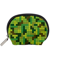 Tetris Camouflage Forest Accessory Pouches (small)  by jumpercat