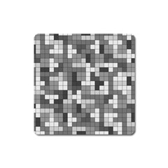 Tetris Camouflage Urban Square Magnet