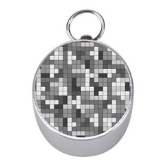 Tetris Camouflage Urban Mini Silver Compasses by jumpercat