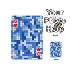 Tetris Camouflage Marine Playing Cards 54 (Mini)  Front - HeartQ