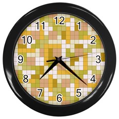 Tetris Camouflage Desert Wall Clocks (Black)