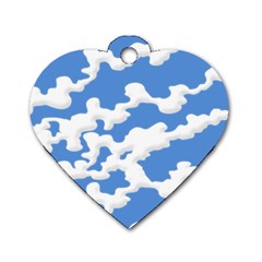 Cloud Lines Dog Tag Heart (two Sides) by jumpercat