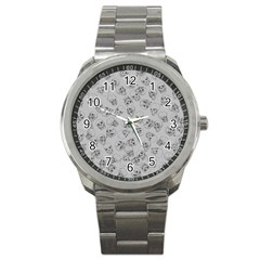 A Lot Of Skulls Grey Sport Metal Watch by jumpercat