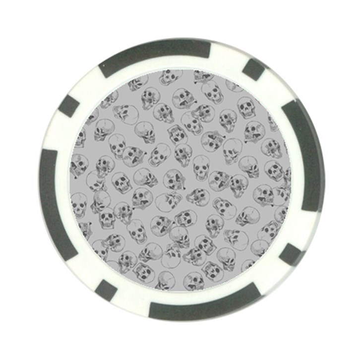 A Lot Of Skulls Grey Poker Chip Card Guard