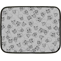 A Lot Of Skulls Grey Fleece Blanket (mini) by jumpercat