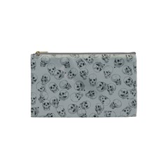 A Lot Of Skulls Grey Cosmetic Bag (small)  by jumpercat