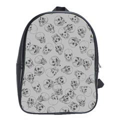 A Lot Of Skulls Grey School Bag (xl) by jumpercat