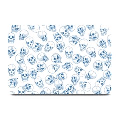 A Lot Of Skulls Blue Plate Mats by jumpercat