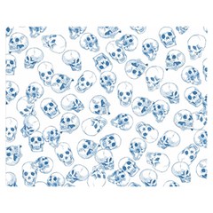 A Lot Of Skulls Blue Double Sided Flano Blanket (medium)  by jumpercat