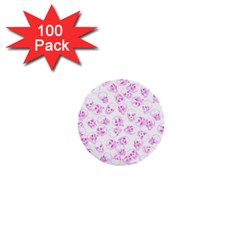 A Lot Of Skulls Pink 1  Mini Buttons (100 Pack) 