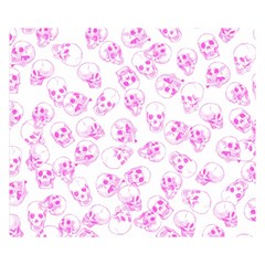 A Lot Of Skulls Pink Double Sided Flano Blanket (small)  by jumpercat