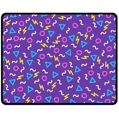 Retro Wave 1 Double Sided Fleece Blanket (medium)  by jumpercat