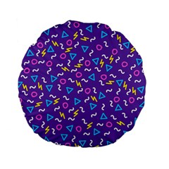 Retro Wave 1 Standard 15  Premium Flano Round Cushions