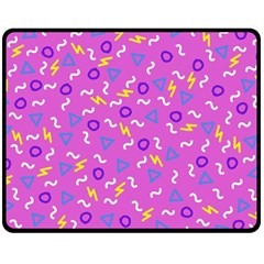 Retro Wave 2 Double Sided Fleece Blanket (medium)  by jumpercat