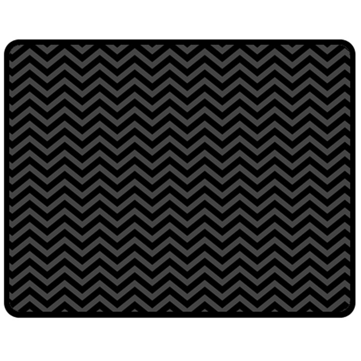 Dark Chevron Double Sided Fleece Blanket (Medium) 