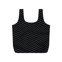 Dark Chevron Full Print Recycle Bags (S) 