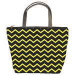 Yellow Chevron Bucket Bags Front