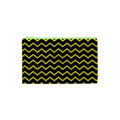 Yellow Chevron Cosmetic Bag (xs) by jumpercat