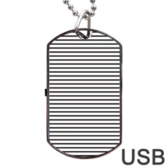 Basic Horizontal Stripes Dog Tag Usb Flash (two Sides) by jumpercat