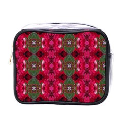 Christmas Colors Wrapping Paper Design Mini Toiletries Bags by Fractalsandkaleidoscopes