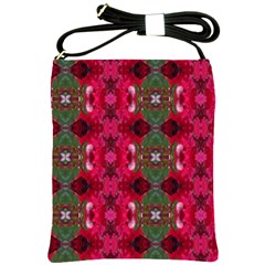 Christmas Colors Wrapping Paper Design Shoulder Sling Bags