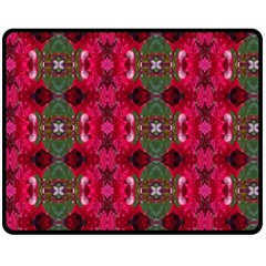 Christmas Colors Wrapping Paper Design Double Sided Fleece Blanket (medium)  by Fractalsandkaleidoscopes