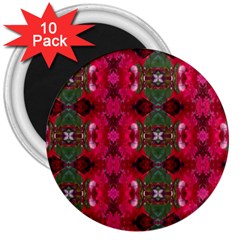 Christmas Colors Wrapping Paper Design 3  Magnets (10 Pack) 