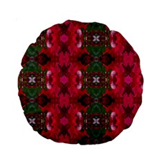 Christmas Colors Wrapping Paper Design Standard 15  Premium Round Cushions