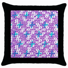 Hard Workout Throw Pillow Case (Black)